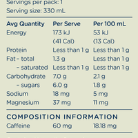 Organic Sparkling Yerba Maté - ORIGINAL Flavour - CARTON 24 x 330ml cans
