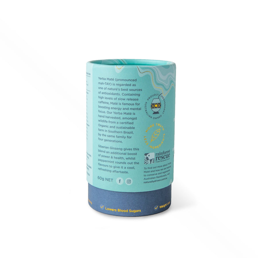 Organic Pep In Your Step- Yerba Maté Blend - 60g Cylinder