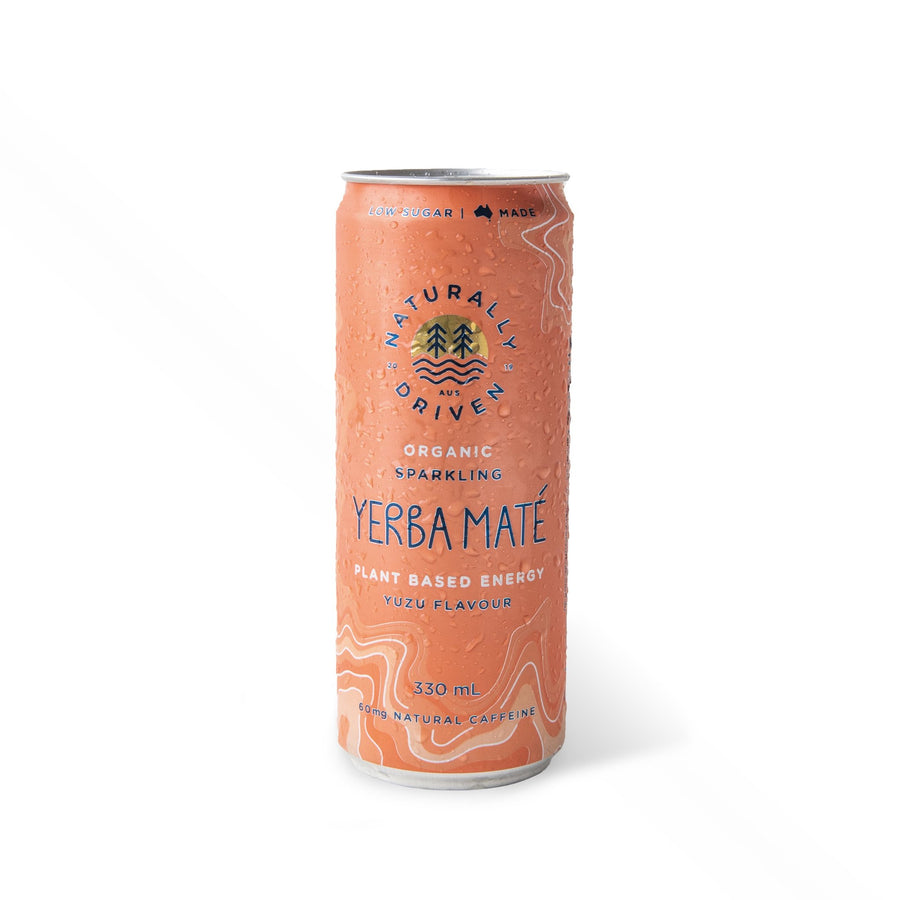 Organic Sparkling Yerba Maté - YUZU Flavour - Carton 24 x 330ml cans