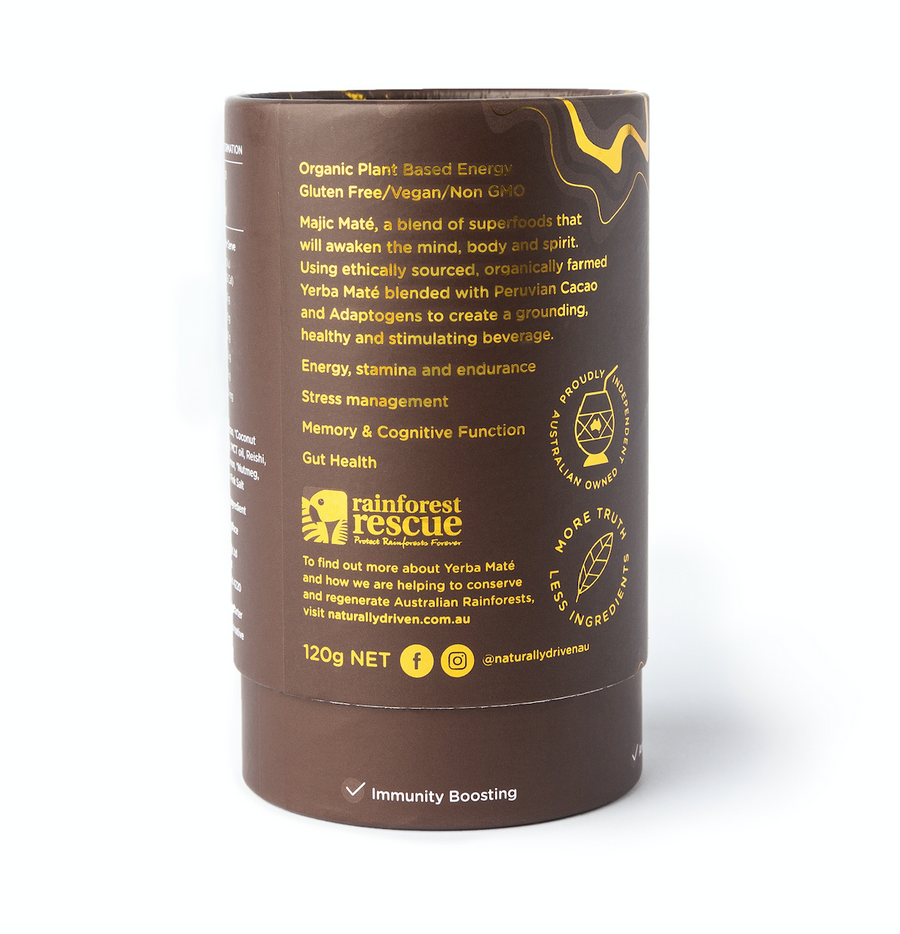 Organic Cacao Adaptogenic Maté Latté Cylinder- 120gr